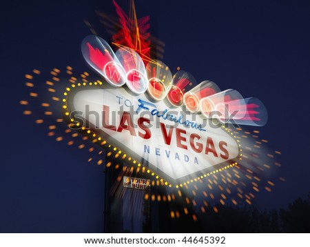 las vegas sign at night. Las Vegas Nevada sign with