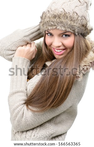 Fashion model - warm winter clothing