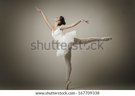 Portrait Of The Ballerina In Ballet Pose