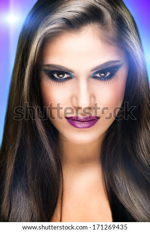 Makeup Model with extreme makeup