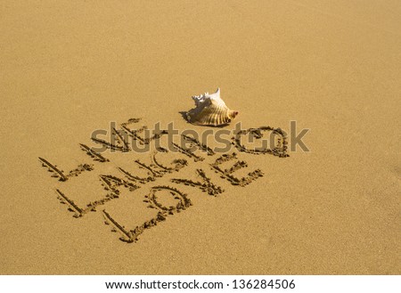 Live, Laugh, Love Ã¢Â?Â? Message in the Sand