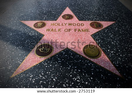 Hollywood Stars Fame on Star On The Hollywood Walk Of Fame  Hollywood  California  Usa Stock