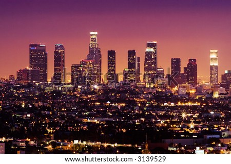 Los Angeles skyline at