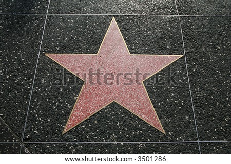 Stars Hollywood Walk Fame on Empty Star On The Hollywood Walk Of Fame  California  Usa Stock Photo