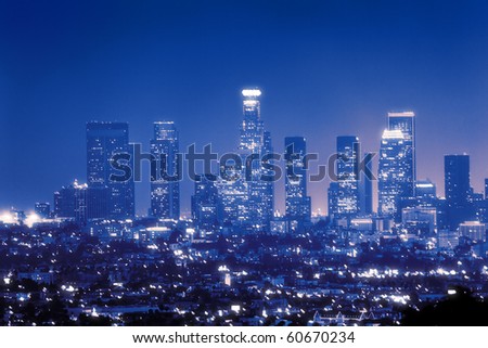 Los Angeles skyline at