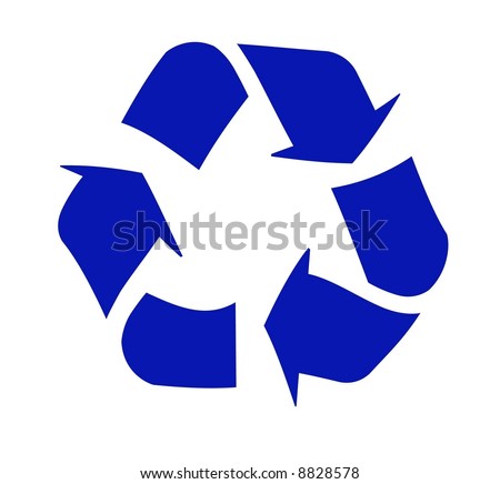 Blue Recycling Sign