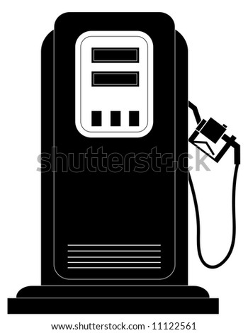 gas pump vector. stock vector : black gas or