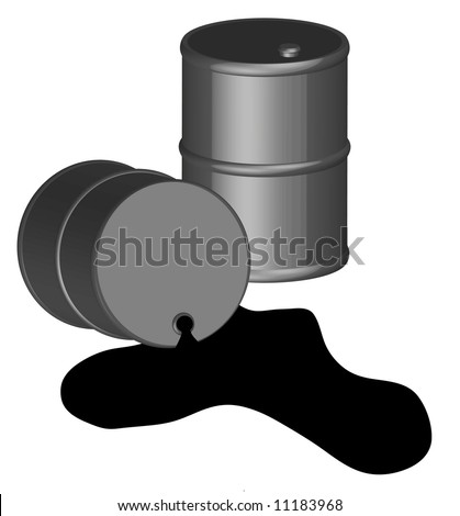 oil barrel. of one black oil barrel 3D