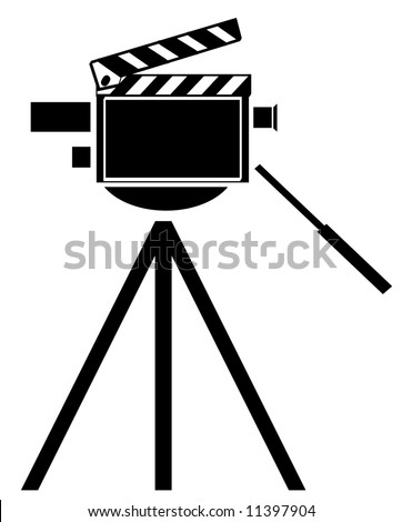 video camera clipart. silhouette of movie camera