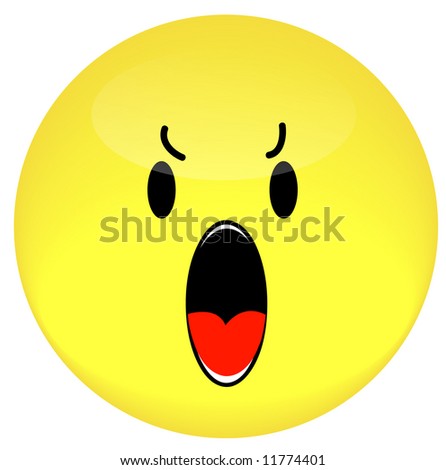 Unhappy Smiley Face. stock photo : smiley face