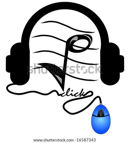 Listen Music Online on Listening To Music Concept Of Downloading Music From The Internet