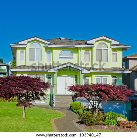 Big middle class North American home. Vancouver. Canada