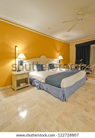 Luxury hotel room. Bahia Principe, Riviera Maya, Mexican Resort.