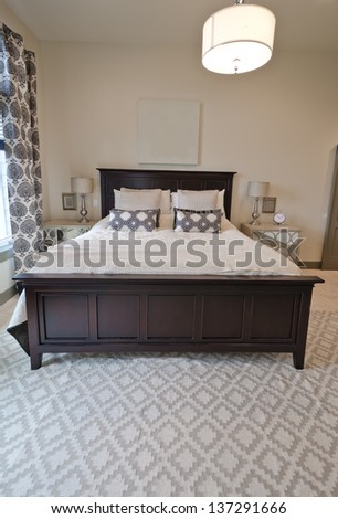 Modern luxury  master bedroom. Interior design.