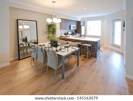 Luxury Living Suite : Dining Room And The Kitchen At The Back . Interior Design.