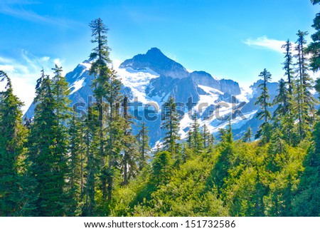 Mount Baker lands and wilderness. North America.