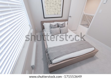 Upper Angle, View At The Modern Comfortable And Elegant Luxury Bedroom For Children. Interior Design.