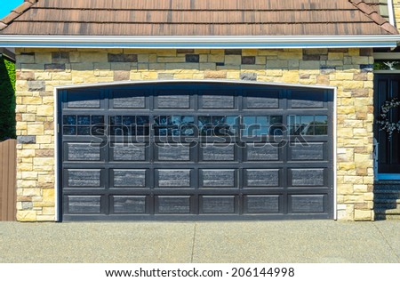 Double doors garage. North America.