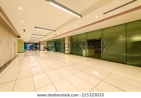 Perspective of the modern lobby, hallway, plaza of the five stars luxury hotel, shopping mall, business center in Vancouver, Canada. Interior design.