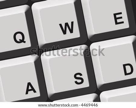 keyboard buttons with letters on it