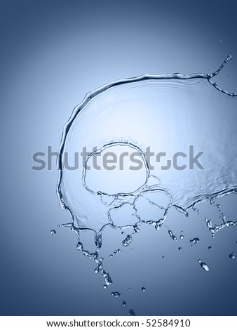 Photo of water splash isolated on white