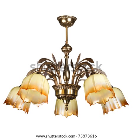 vintage Chandelier isolated on white