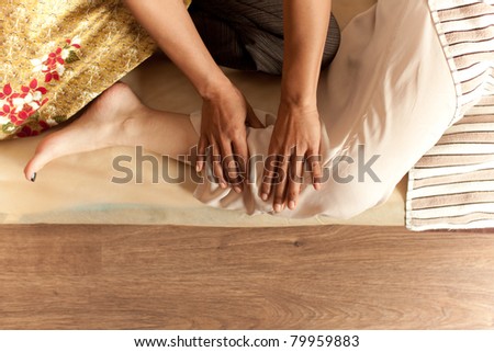 thai massage of young girl