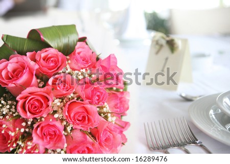 flower decoration on wedding reception