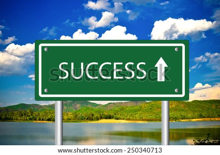 Creative sign with the text - Success
