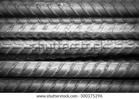 Steel bars closeup background