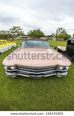 GOLD COAST, QUEENSLAND - NOVEMBER 17: Variety of classic vintage car on display at the  Annual Gold Coast Classic Car Show on November 17, 2013 in Gold Coast, Australia.