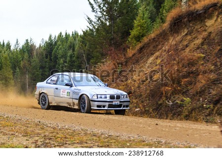 ROCKY MOUNTAIN 1/11/2014 CANADA Some of the best drivers  from Canada and the USA are competing in the Rocky Mountain. The race held in different province of Canada\'s best dirt roads for motor sport.