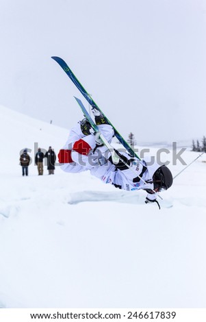 CALGARY CANADA JAN 2 2015. FIS Freestyle Ski World Cup, Winsport, Calgary  Unidentified \