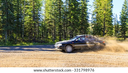 ROCKY MOUNTAIN - CANADA. 23.08.2015:Test Day Some of the best drivers from Canada are competing in the Rocky Mountain. The test held in different province of Canada's best dirt roads for motor-sport.