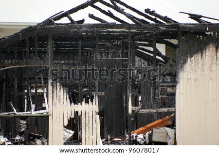 burnt out house