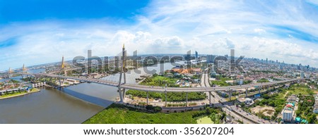 Bangkok Thailand -  Jul 6, 2014 : Landscape Panorama Of Bangkok