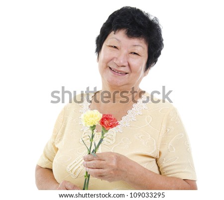 http://image.shutterstock.com/display_pic_with_logo/85819/109033295/stock-photo-happy-senior-asian-woman-with-carnation-flower-109033295.jpg