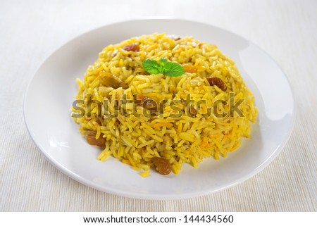 Arabian rice kabsa, Ramadan food in middle east.
