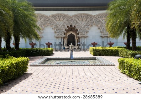 Beautiful Moroccan Architecture Inner Garden in Putrajaya Malaysia