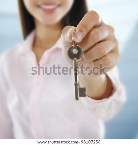 Property Agent holding a key