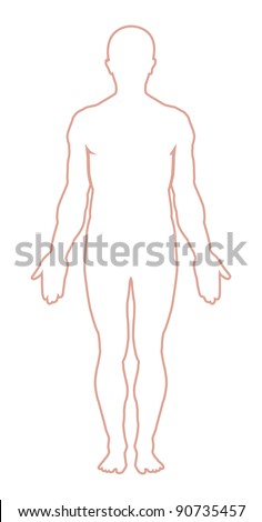 Male body outline Vector illustration Male body outline Vector illustration
