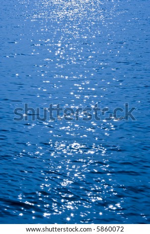 Deep blue, sparkling water texture