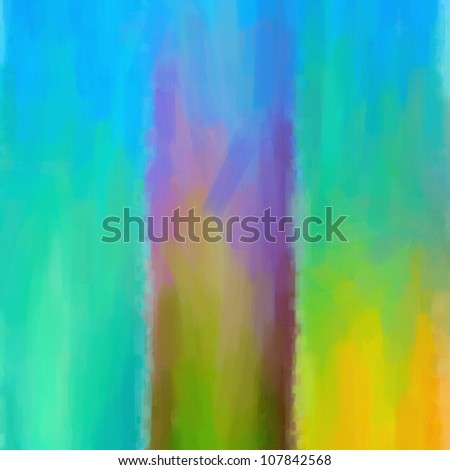 Digital structure of painting. abstract oil paint blue green background