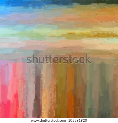 Digital structure of painting.  abstract design background, lines of oil paint