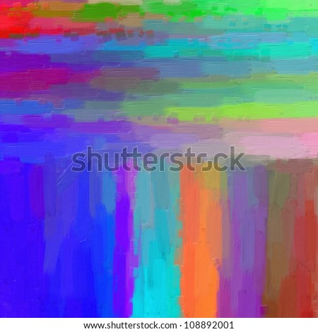 Digital structure of painting.  abstract design background, lines of oil paint