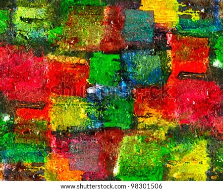 Picture - abstract color cubes