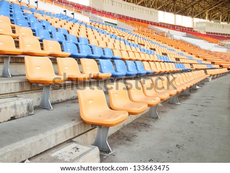 empty seats at the sports stadium