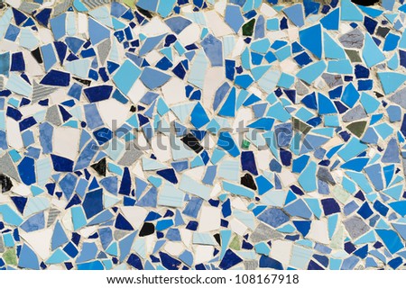 mosaic wall decorative ornament from ceramic broken tile