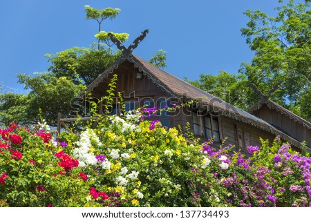 Original Flower Bed at guest house of Paradise Park, Samui, Thailand
