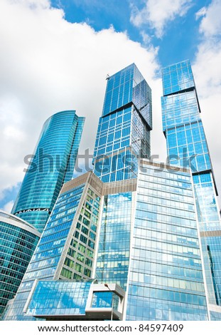 Moscow-city skycrapers business area at russian Moscow